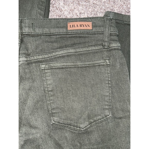 Lila Ryan duffel bag green skinny jeans pants zip button stretch‎ camo army 30 - Picture 9 of 9